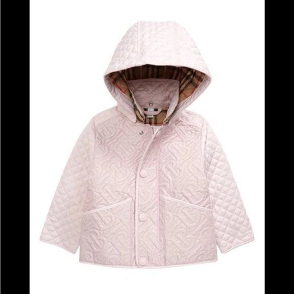 Burberry Other - Burberry Baby Pink Detachable
Hood Monogram Quilted Jacket
NEW 18 Month